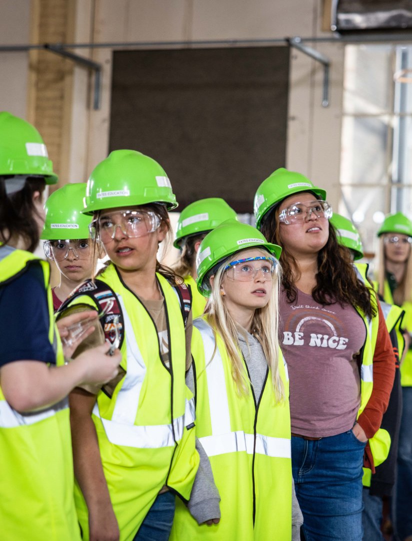 Students on a school field trip